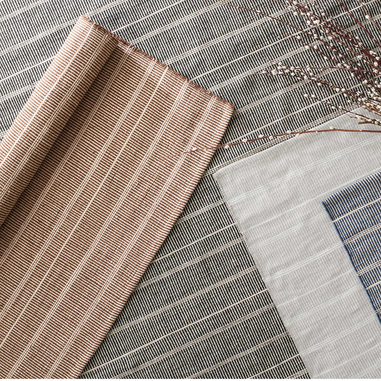 Samson Black and White Handwoven Synthetic Stripe Rug, 3' x 5'