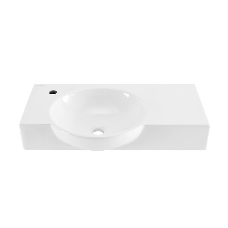 Chateau 30" Glossy White Ceramic Wall-Mount Bathroom Sink