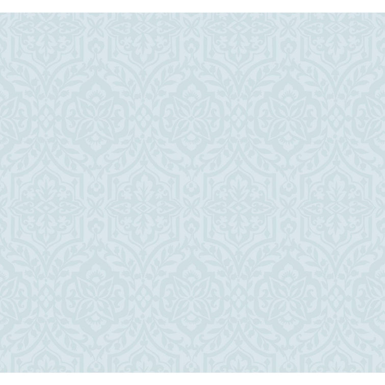 Blue Embossed Damask Removable Wallpaper Roll