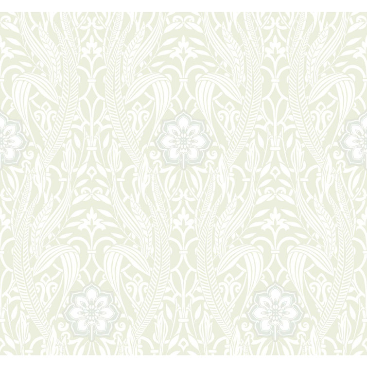Gatsby Beige Damask Pre-pasted Washable Wallpaper Roll