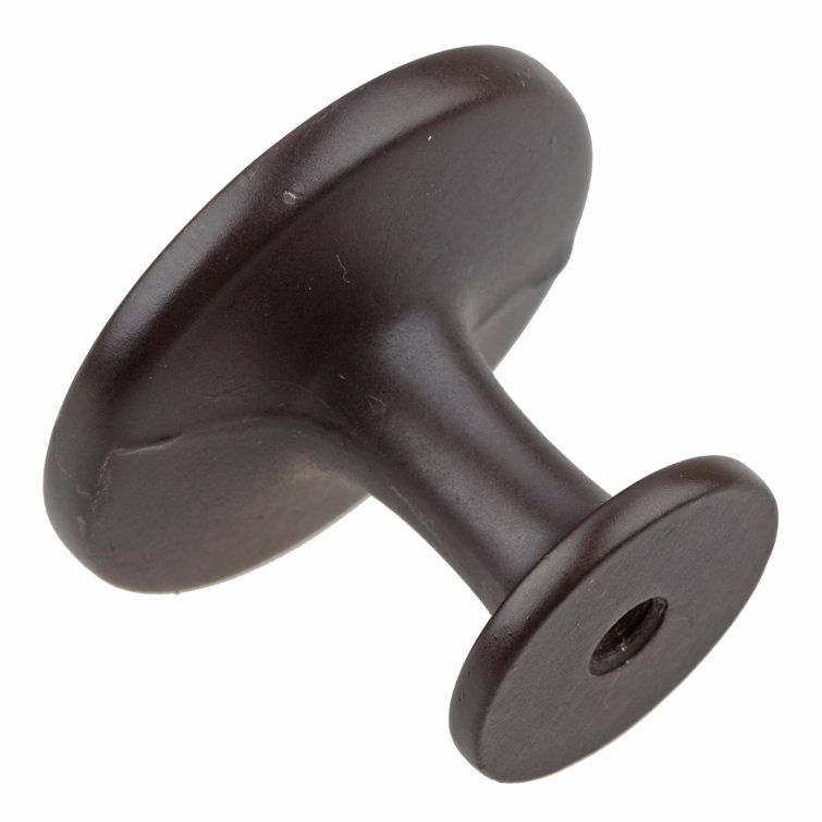 Classic Round Oil Rubbed Bronze Cabinet Knob with Mounting Hardware