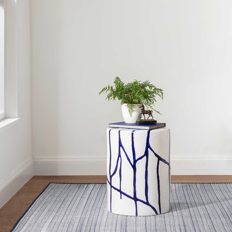 Indigo Herringbone Handwoven 4' x 6' Reversible Outdoor Rug