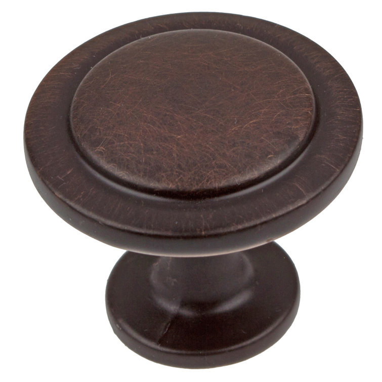 Classic Round Oil Rubbed Bronze Cabinet Knob with Mounting Hardware