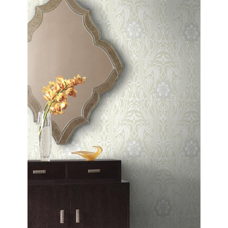 Gatsby Beige Damask Pre-pasted Washable Wallpaper Roll