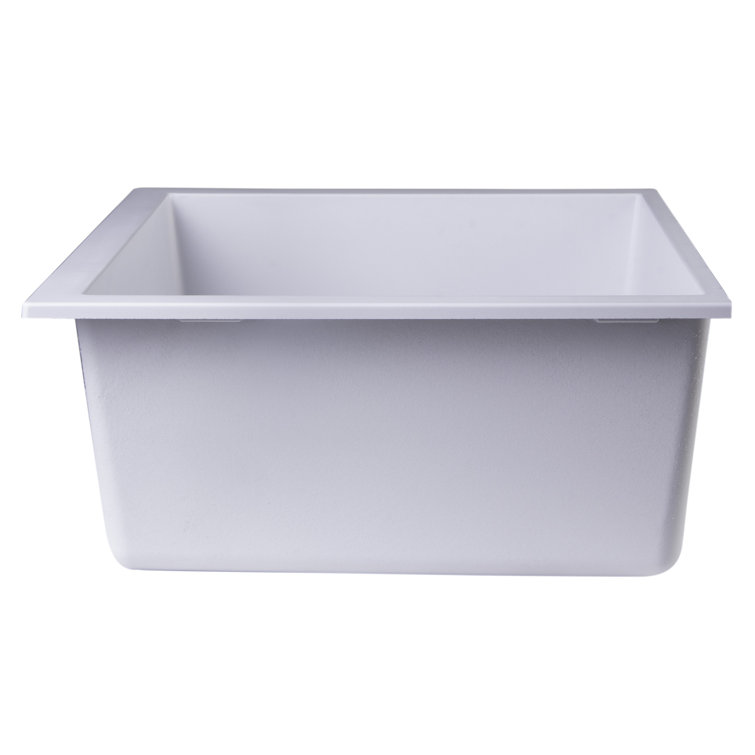 24'' White Granite Composite Undermount Kitchen Sink