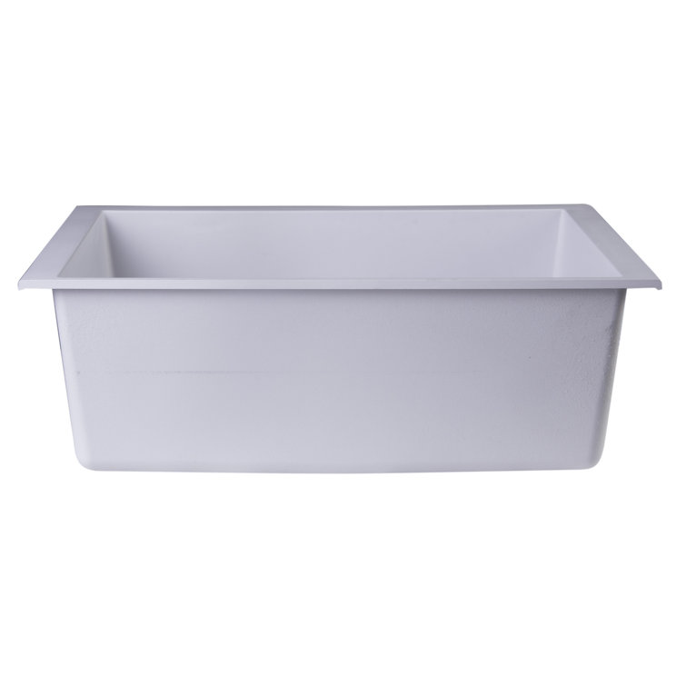 24'' White Granite Composite Undermount Kitchen Sink