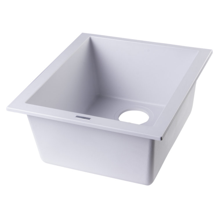 17" White Granite Composite Undermount Kitchen Sink