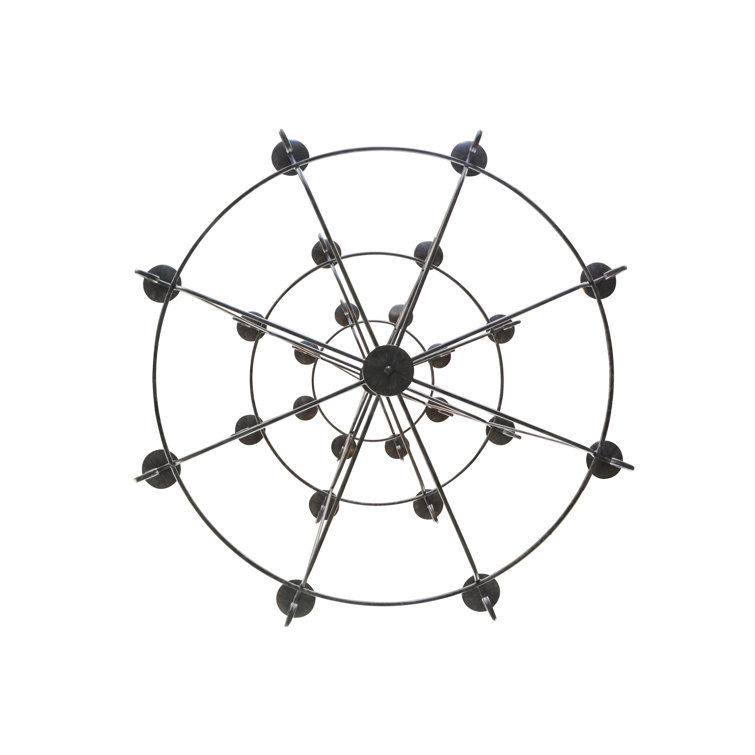Grand Antique Iron Gate 24-Light Faux Candle Chandelier