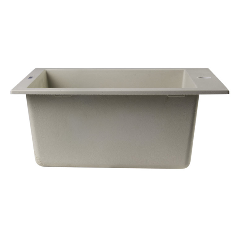 Biscuit Granite Composite Single Bowl Kitchen Sink