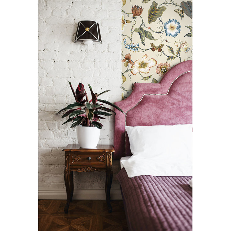 Alabaster Floral Peel and Stick Vinyl Wallpaper Roll