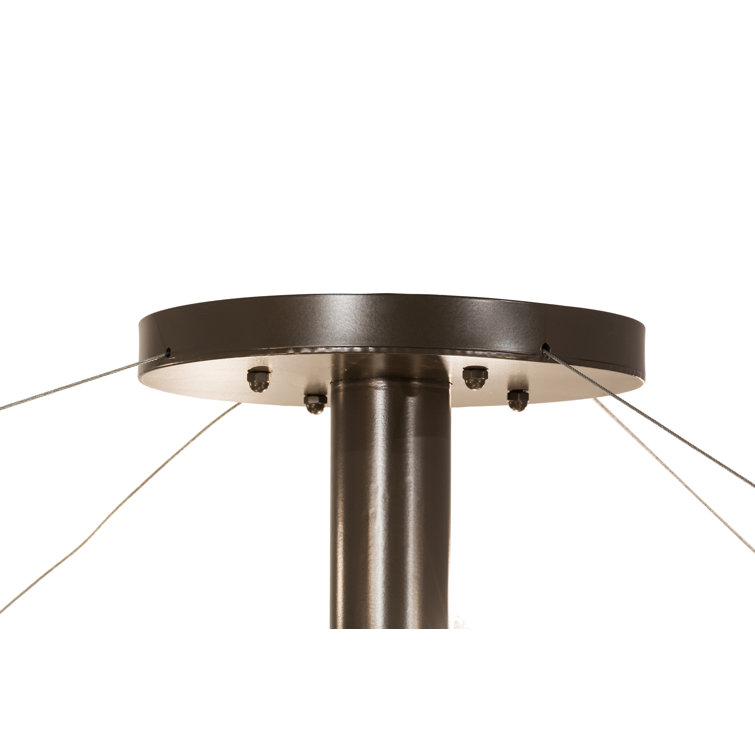 Cyclone Bronze 14-Light Geometric Candle Chandelier