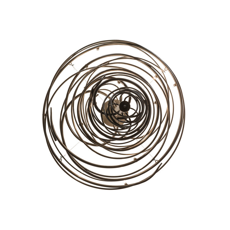 Cyclone Bronze 14-Light Geometric Candle Chandelier