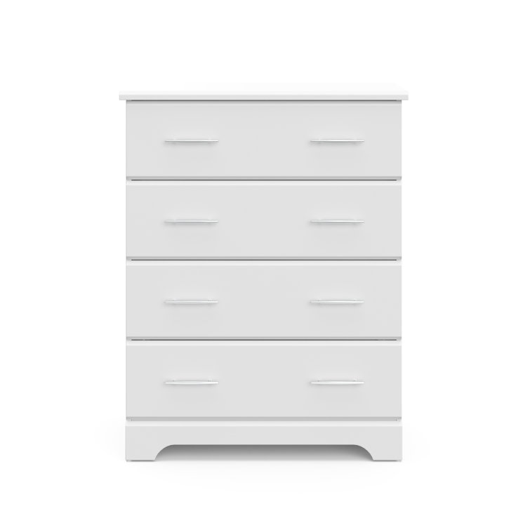 White GREENGUARD Certified 4-Drawer Nursery Dresser