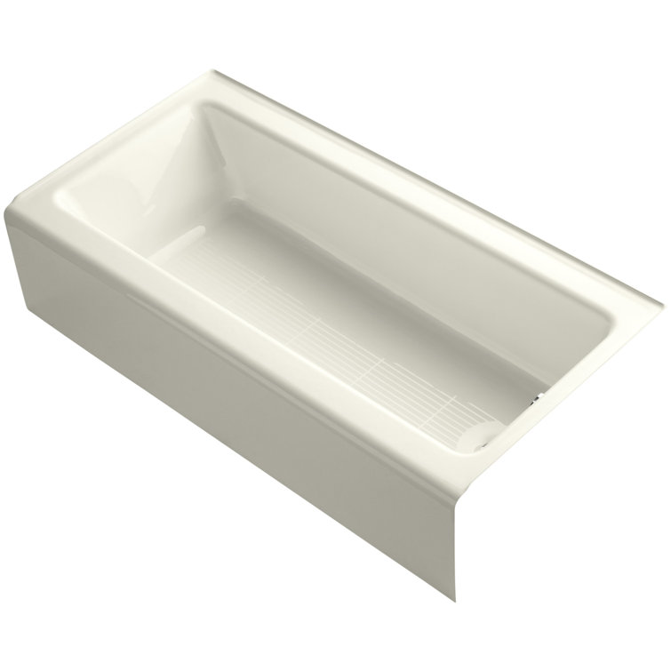 Bellwether Biscuit Cast Iron Alcove Soaking Bathtub