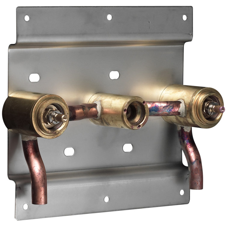 Brass Two-Handle Wall-Mount Ceramic Valve