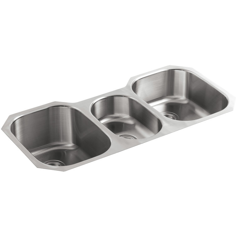 Stainless Steel Triple Bowl Drop-In Kitchen Sink