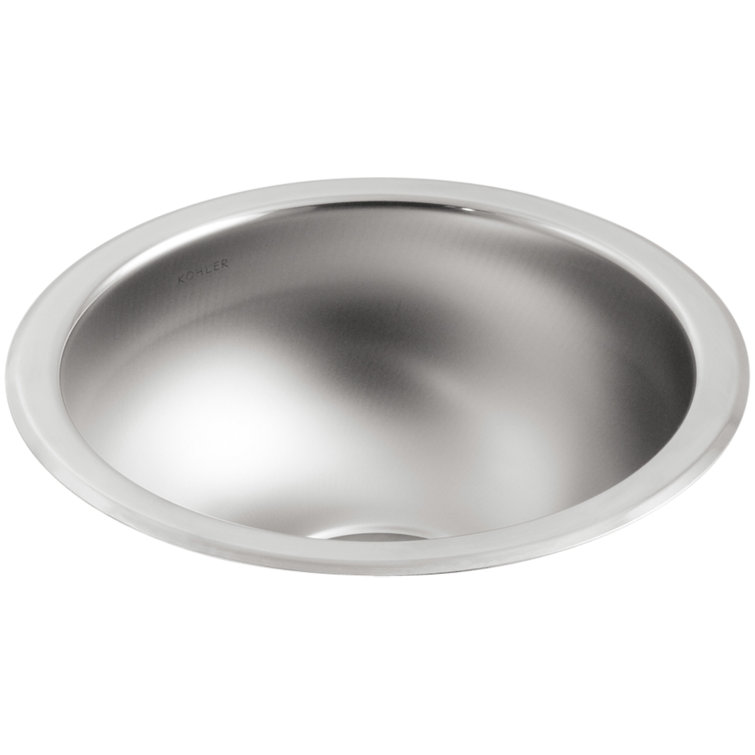 13.625'' Satin Stainless Steel Round Undermount Kitchen Sink
