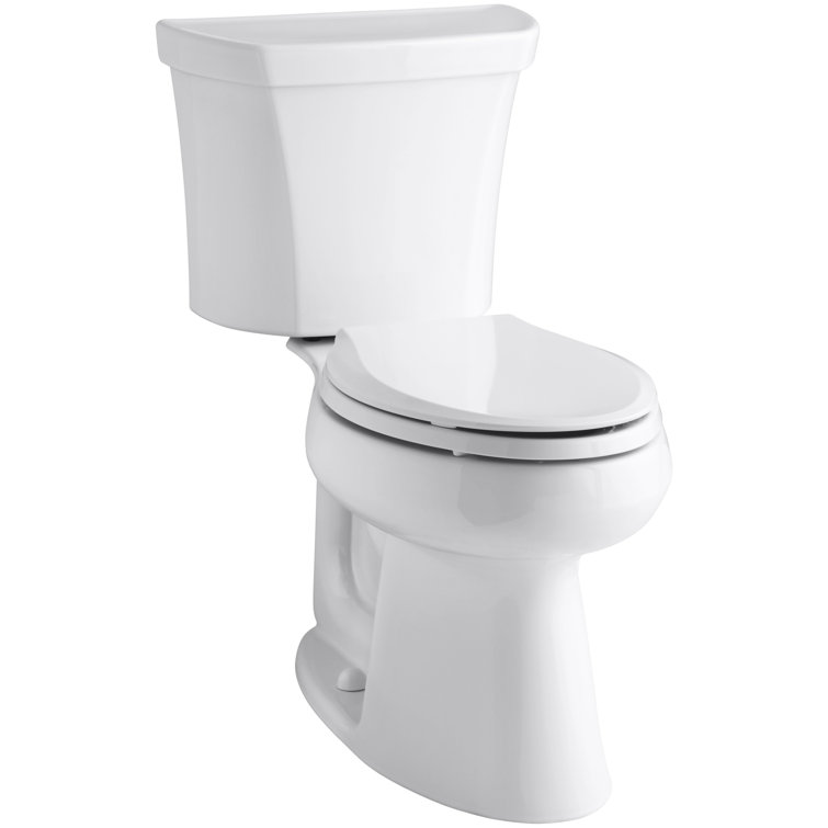 White Elongated High Efficiency Two-Piece Toilet