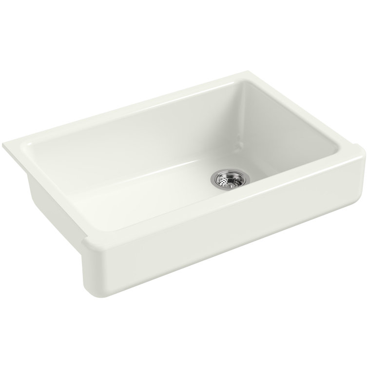 Dune Cast Iron Farmhouse Apron-Front Single Bowl Sink