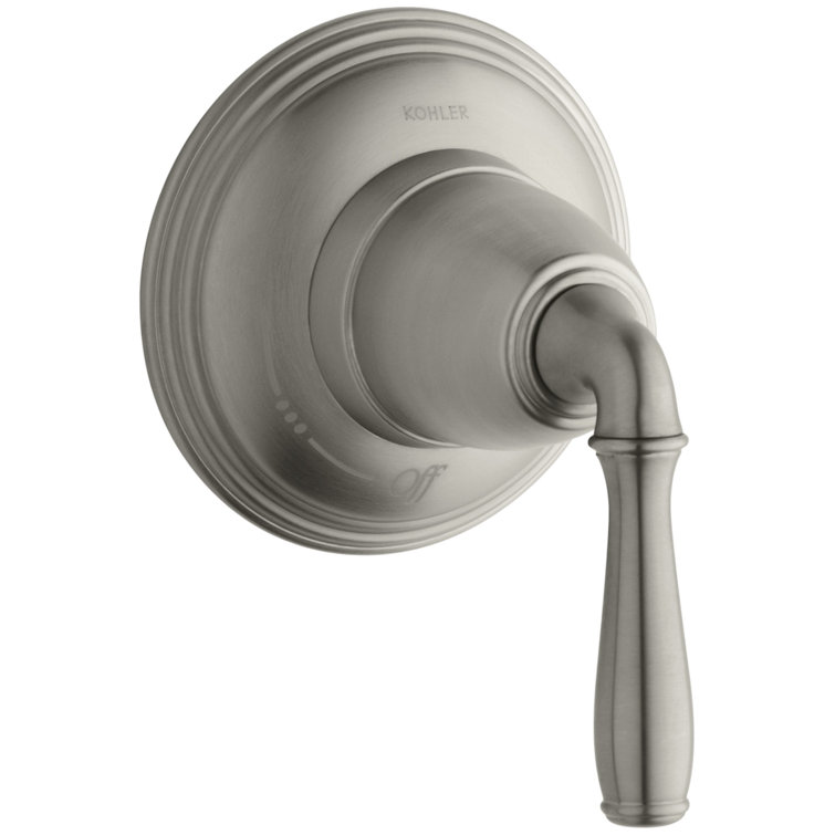 Vibrant Brushed Nickel Wall-Mounted Lever Valve Trim