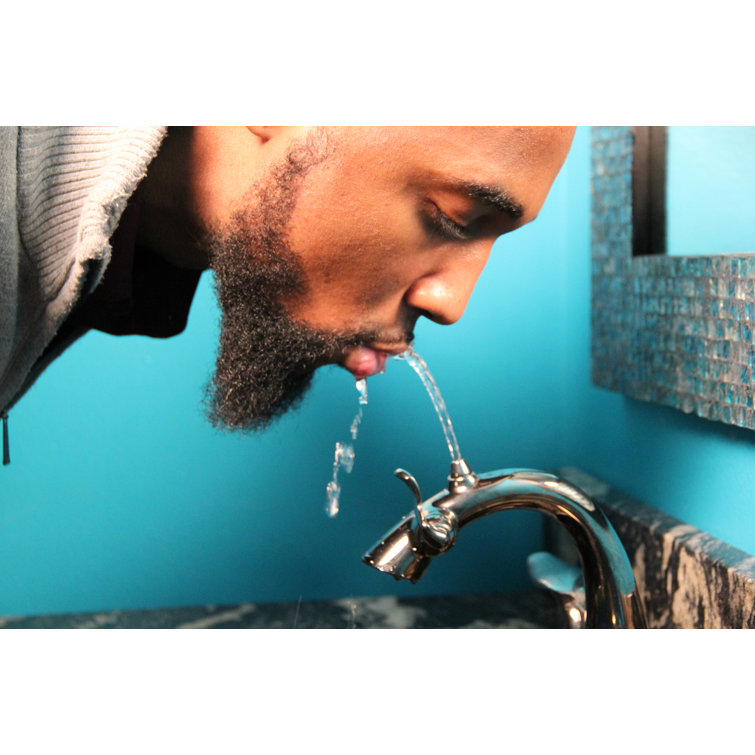 Gloss Black Nickel Widespread Fountain Bathroom Faucet