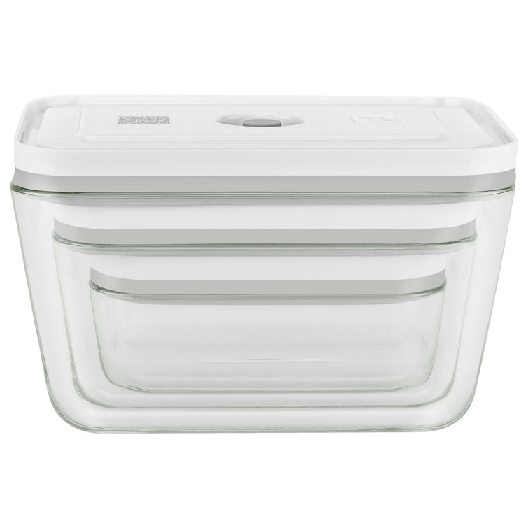 Clear Glass Vacuum Seal Food Storage Container Set