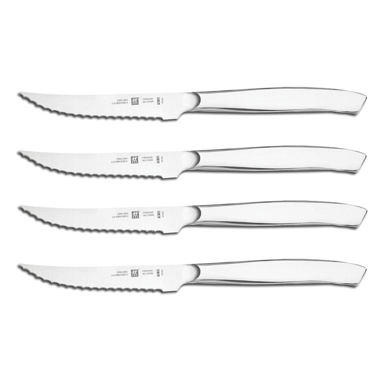 Zwilling 4-Piece Stainless Steel Serrated Steak Knife Set