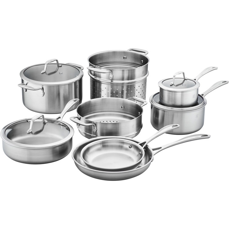 ZWILLING Spirit 3-Ply 12-Piece Stainless Steel Cookware Set