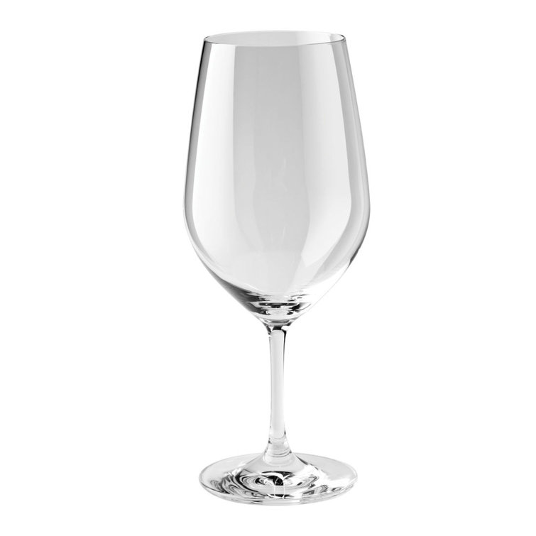 Set of 6 Clear Crystal Bordeaux Grand Wine Glasses