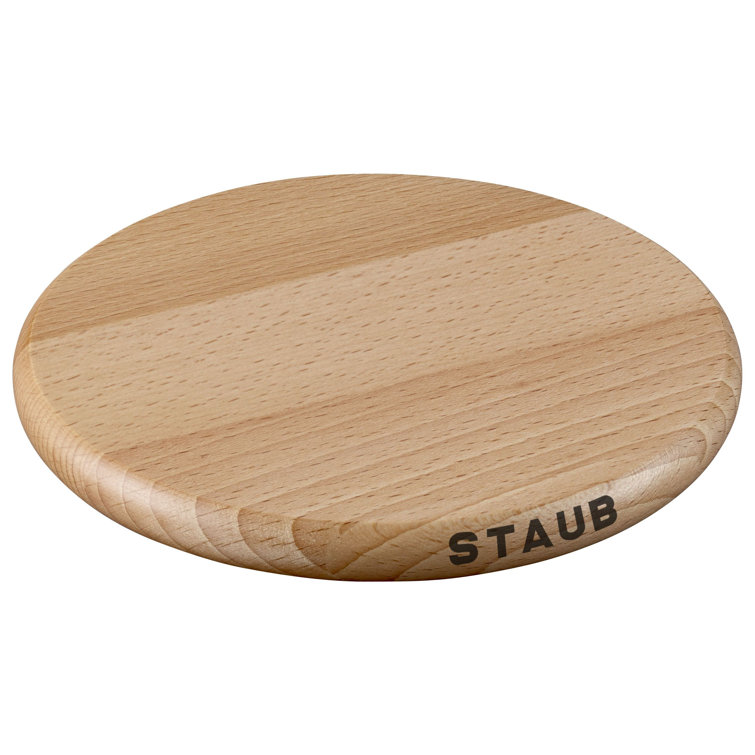 Staub Natural Wood 6-Inch Round Magnetic Trivet