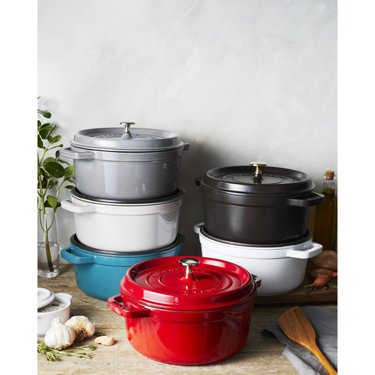 Teal Enameled Cast Iron 7-qt Round Dutch Oven