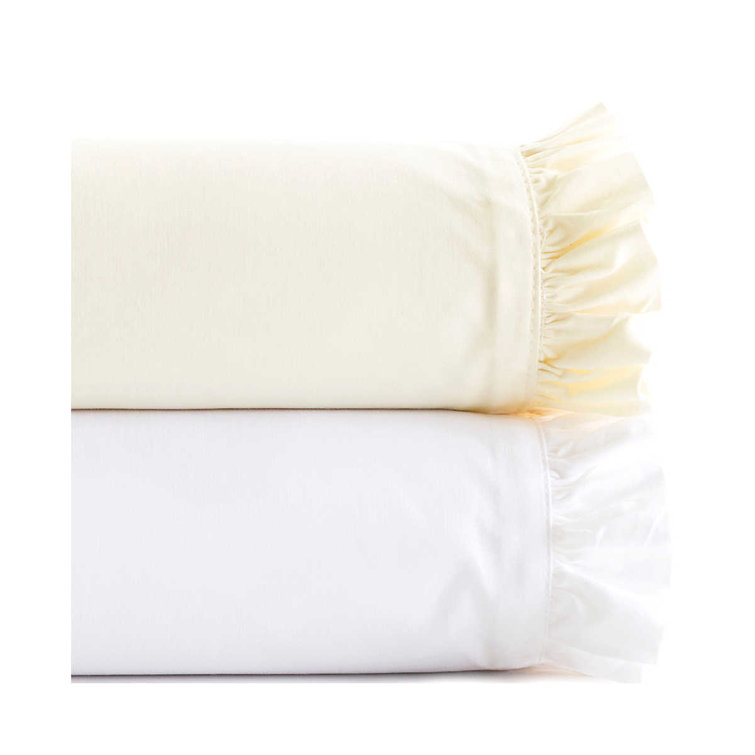 Classic Ruffle White Cotton Standard Pillowcases (Pair)