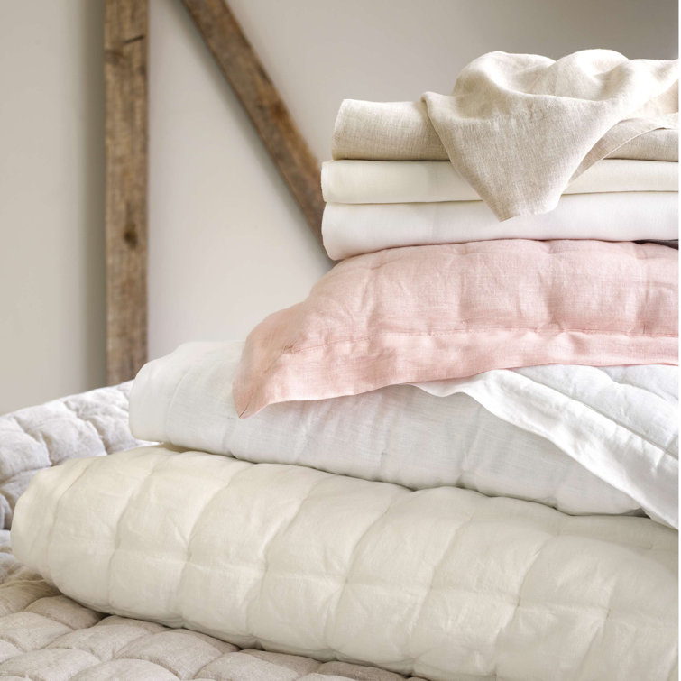 Euro Pale Pink Cotton Tie Closure Sham