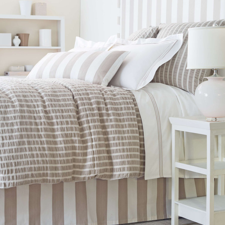 Twin Pearl Gray Cotton Embroidered Flat Sheet Set