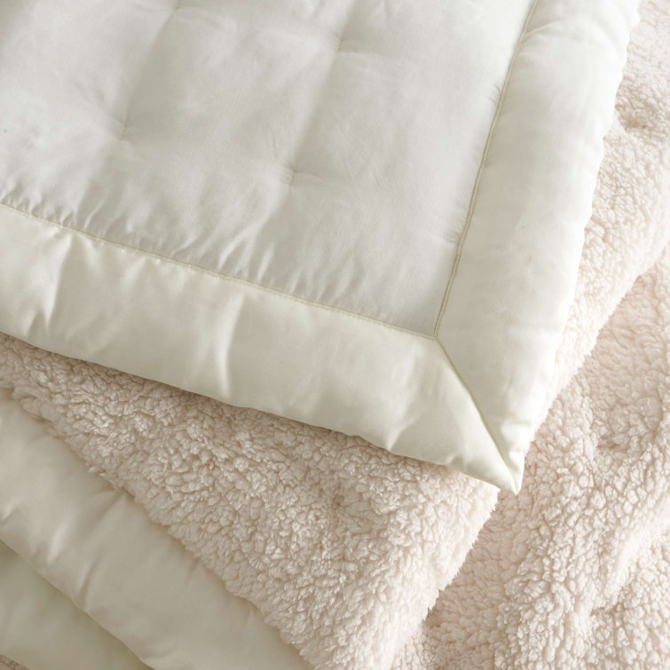 Ivory King-Size Reversible Marshmallow Comforter Set
