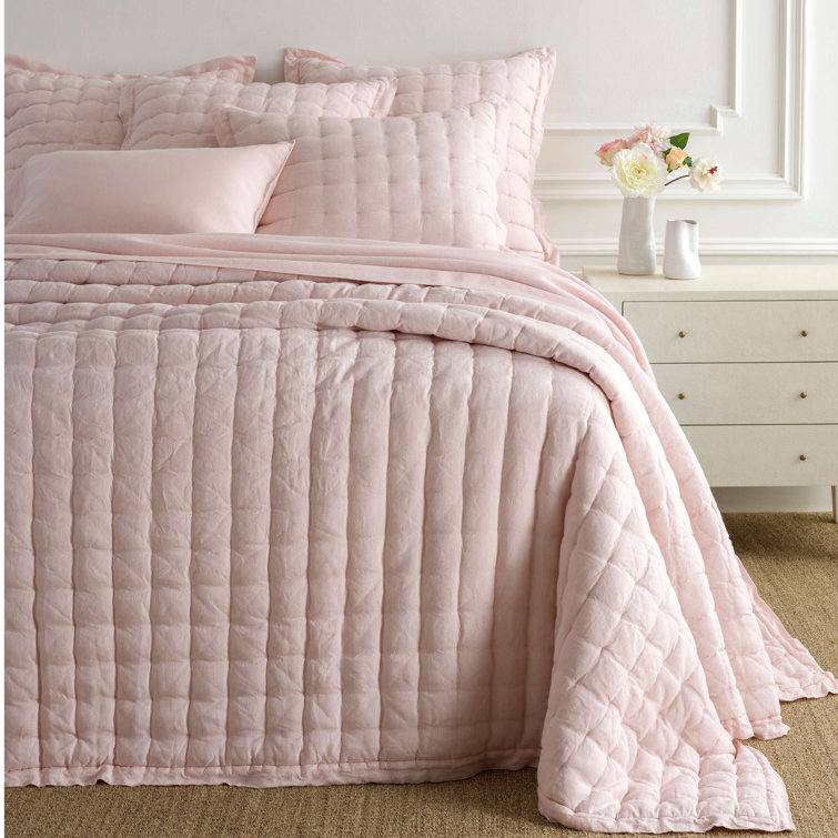 Euro Pale Pink Cotton Tie Closure Sham
