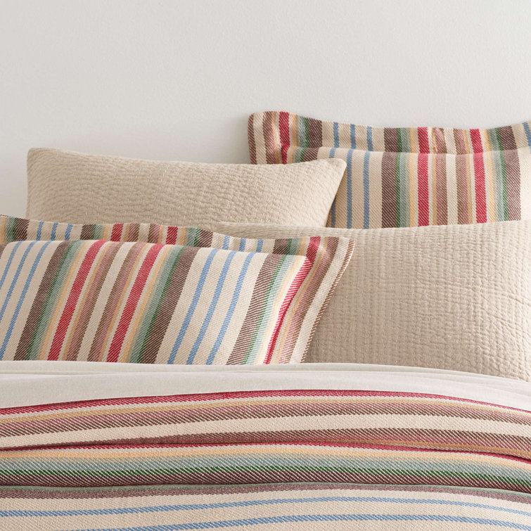 Colorful Striped Cotton Pillow Sham
