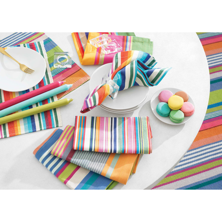 Mellie Multicolor Cotton Striped Placemats Set of 4