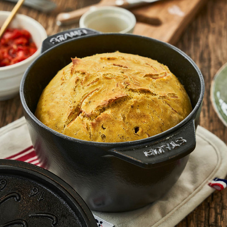 Charming Petite Matte Black Cast Iron French Oven
