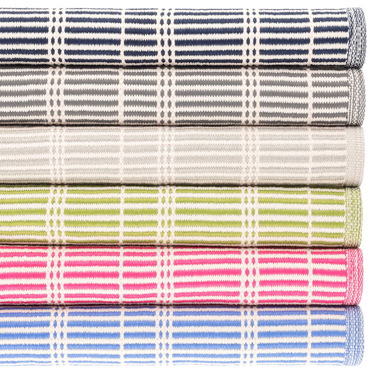 Platinum Stripe Handwoven Indoor/Outdoor Rug 2' x 3'