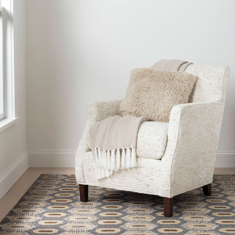 Stowe Geometric Gray Wool Handmade Flatweave Rug