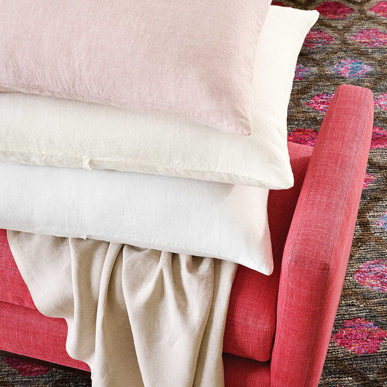 Standard Slipper Pink Linen Sham