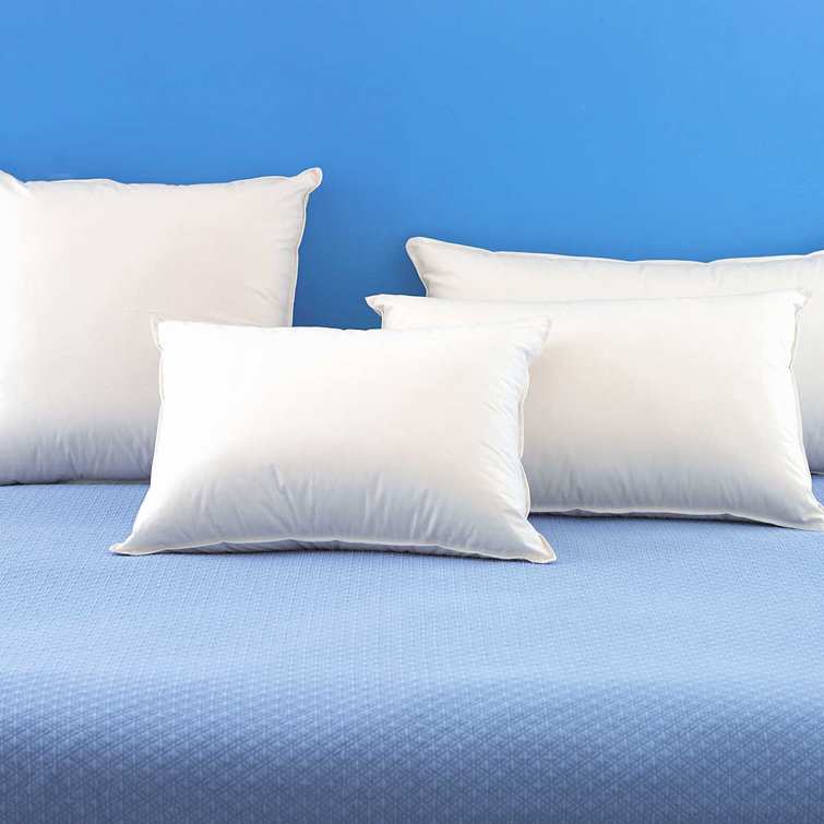 Queen Size White Organic Cotton Feather Down Pillow