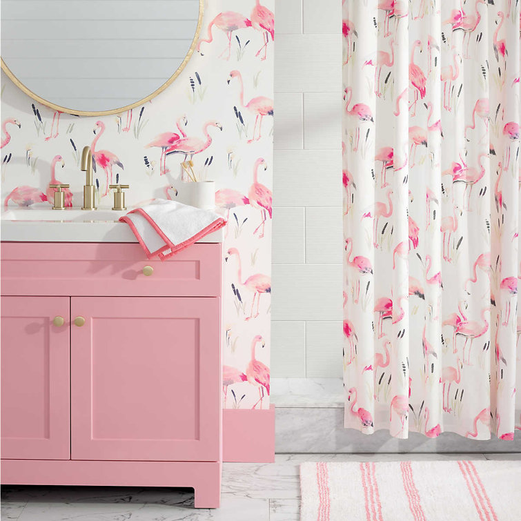 Luxury White/Coral Cotton-Polyester Blend Washcloth