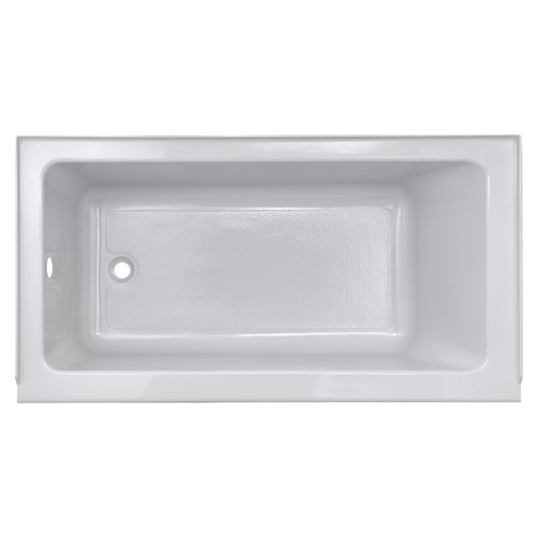 Studio 60" White Acrylic Alcove Soaking Bathtub