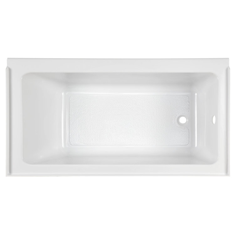 Studio 60" x 30" White Acrylic Alcove Soaking Bathtub