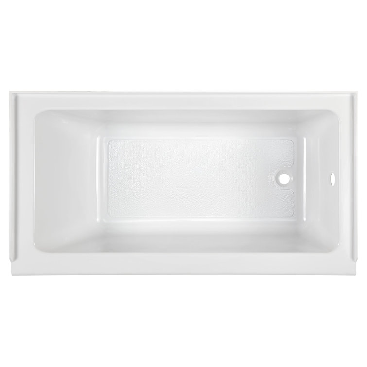 Studio 60" x 30" White Acrylic Alcove Soaking Bathtub