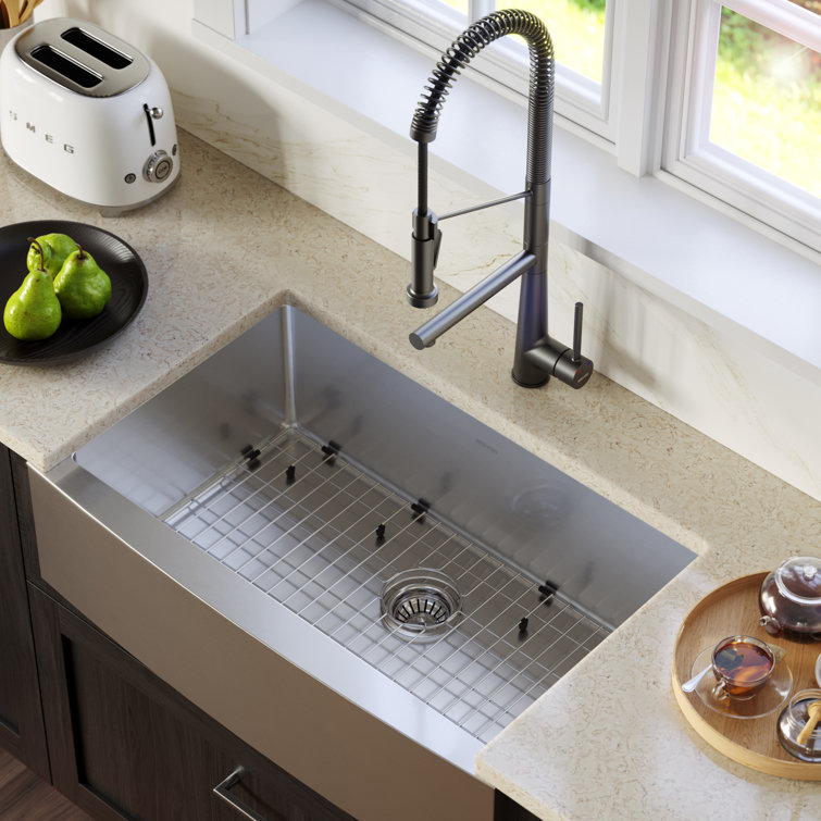 Stainless Steel 33'' Single Bowl Farmhouse Kitchen Sink
