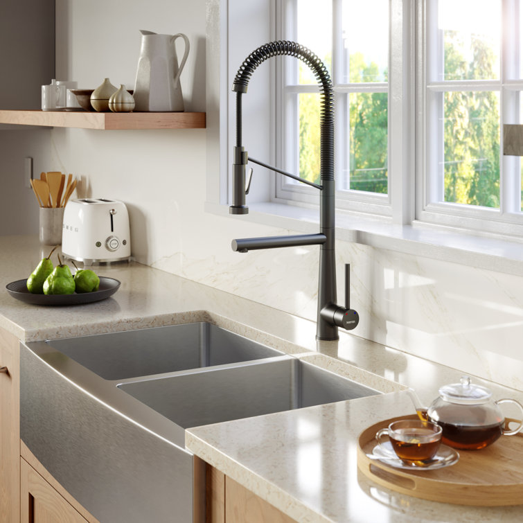 Stainless Steel 36'' Double Bowl Farmhouse Kitchen Sink