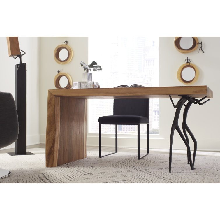 Atlas Transitional Black and Brown Wood Statue, 68'' Height